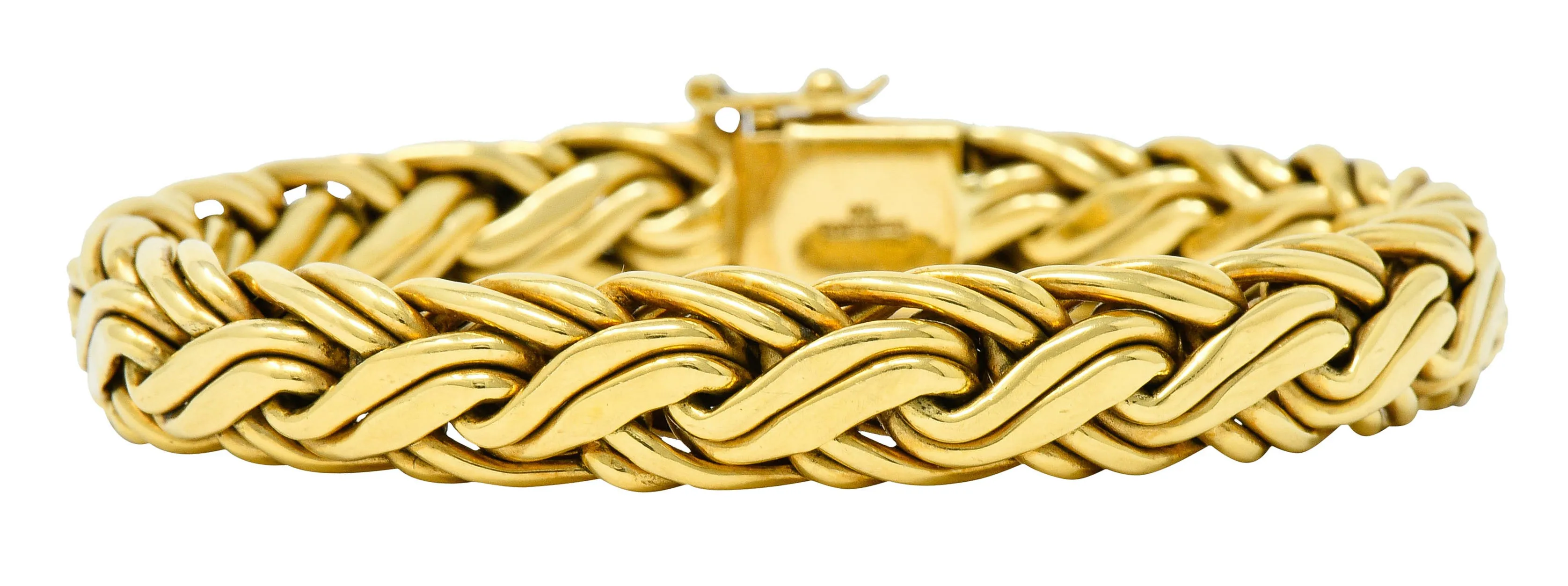 Tiffany & Co. 1980's Vintage 18 Karat Gold Wheat Chain Bracelet