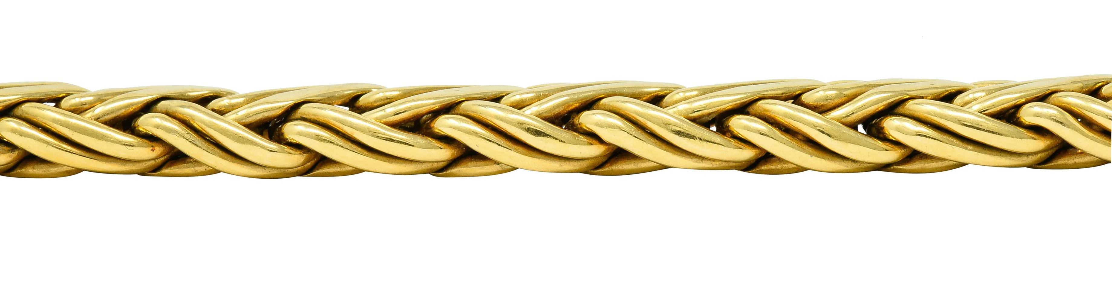 Tiffany & Co. 1980's Vintage 18 Karat Gold Wheat Chain Bracelet
