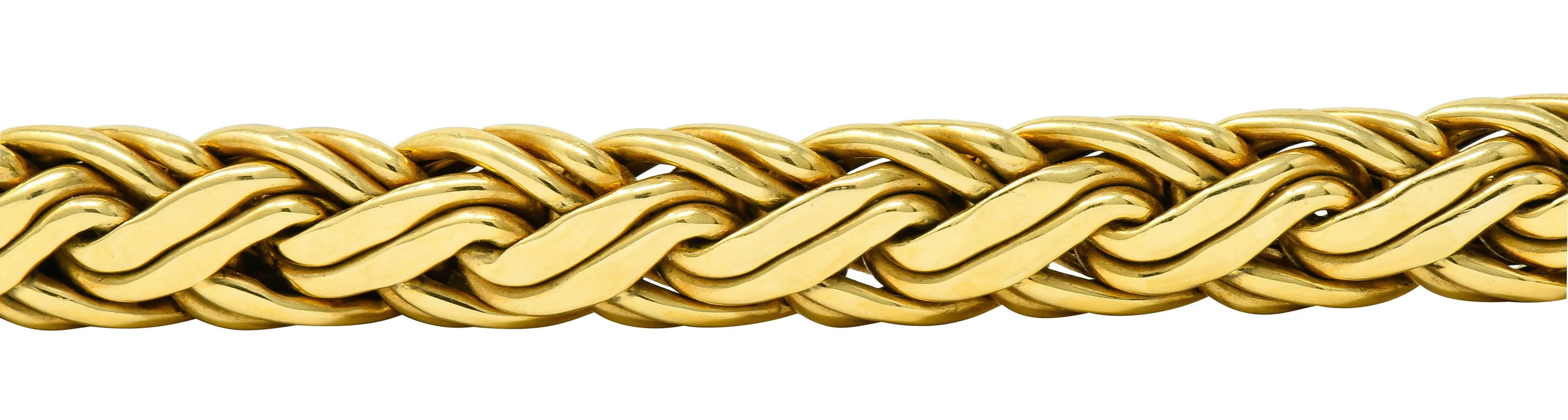 Tiffany & Co. 1980's Vintage 18 Karat Gold Wheat Chain Bracelet
