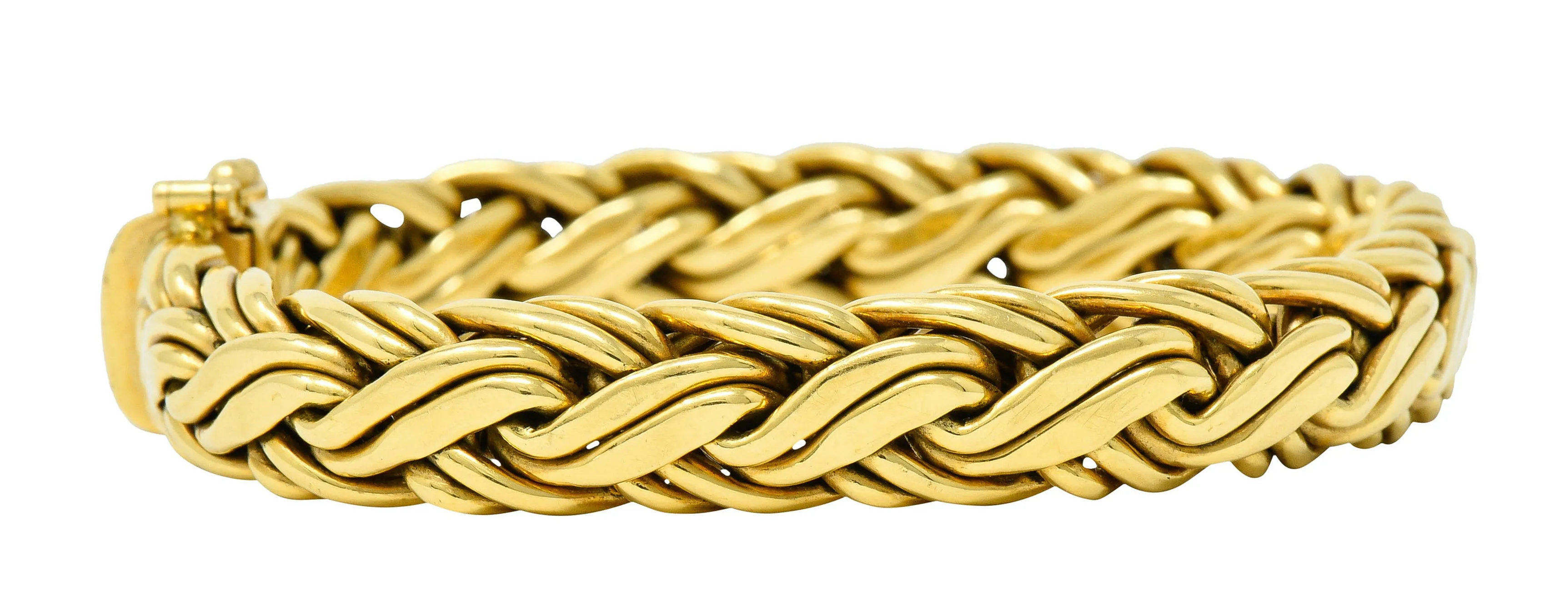 Tiffany & Co. 1980's Vintage 18 Karat Gold Wheat Chain Bracelet