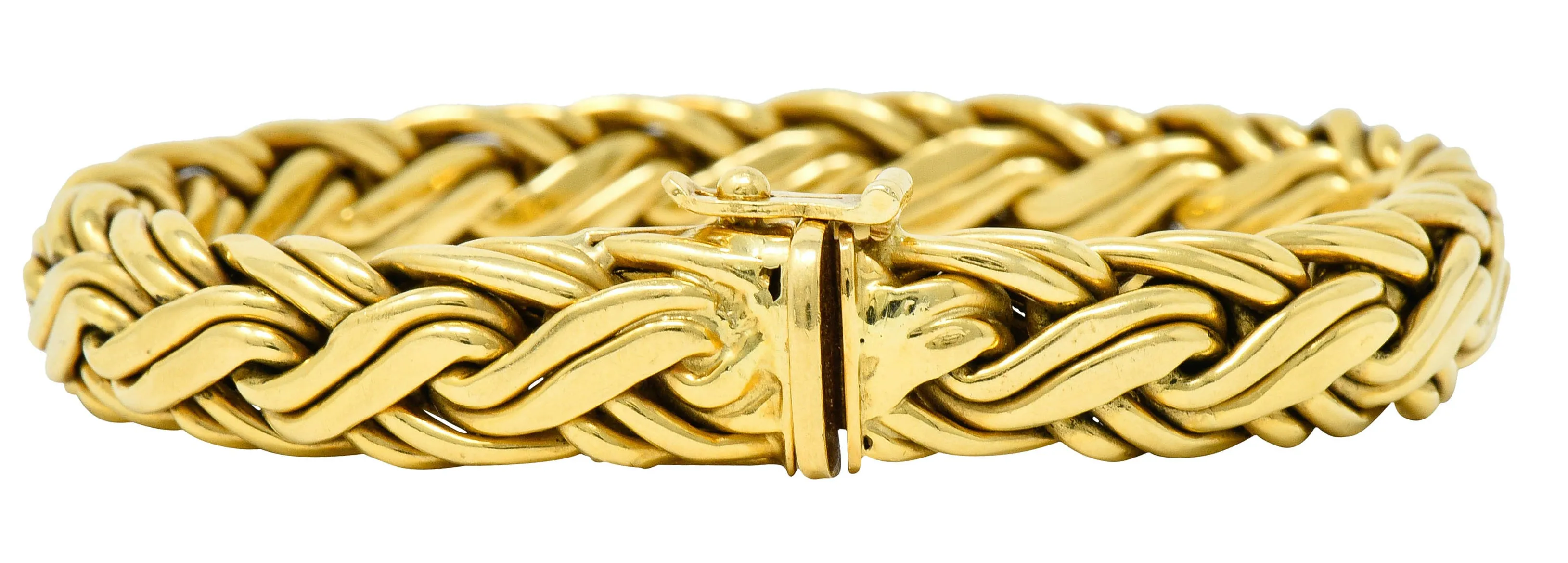 Tiffany & Co. 1980's Vintage 18 Karat Gold Wheat Chain Bracelet