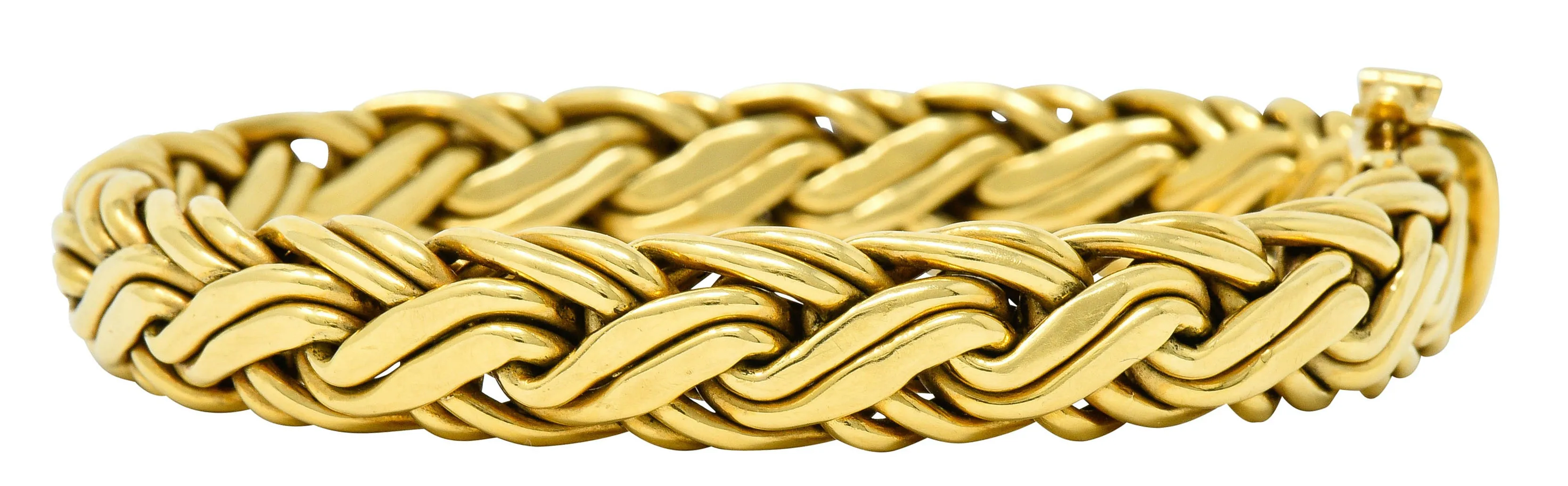 Tiffany & Co. 1980's Vintage 18 Karat Gold Wheat Chain Bracelet