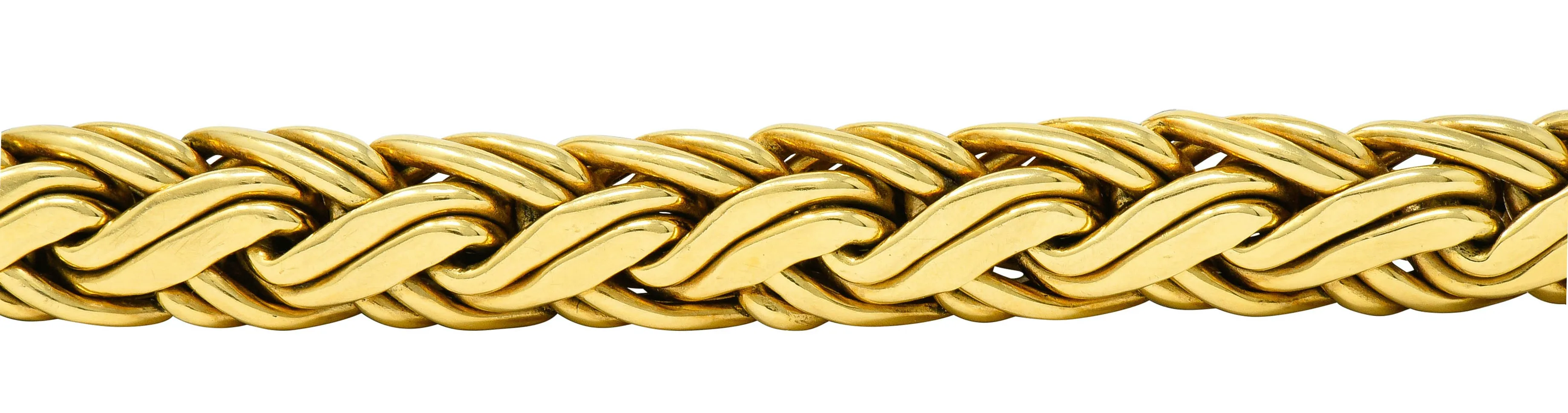 Tiffany & Co. 1980's Vintage 18 Karat Gold Wheat Chain Bracelet