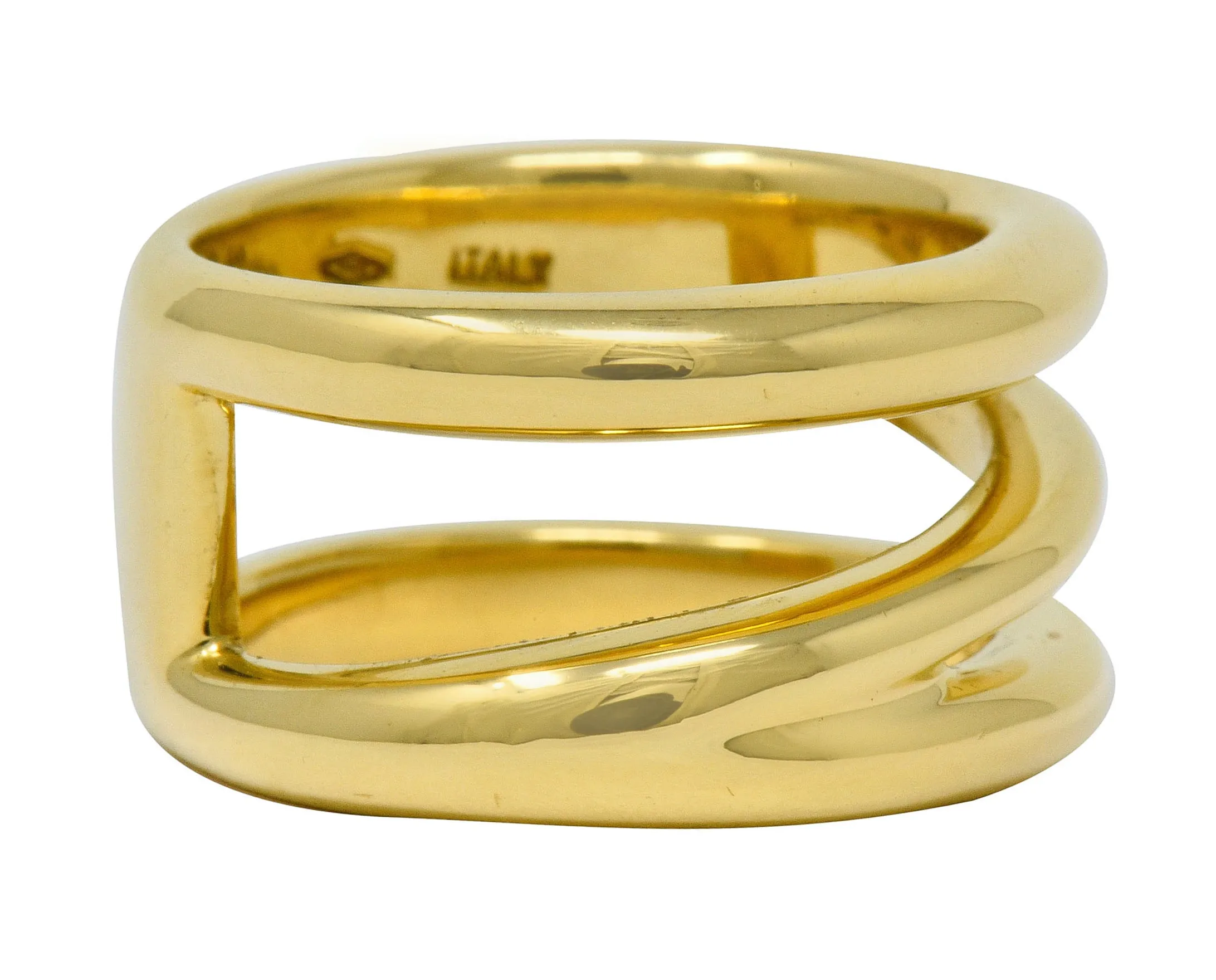 Tiffany & Co. Vintage 1990's 18 Karat Gold Zig Zag Band Ring