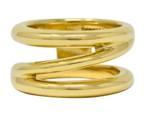 Tiffany & Co. Vintage 1990's 18 Karat Gold Zig Zag Band Ring