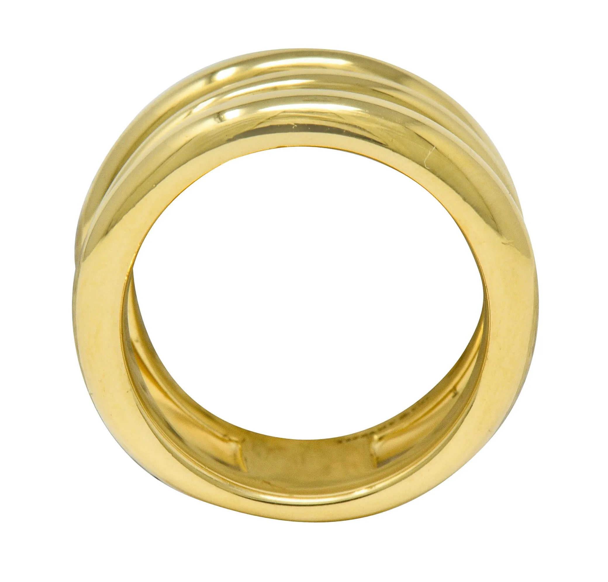 Tiffany & Co. Vintage 1990's 18 Karat Gold Zig Zag Band Ring