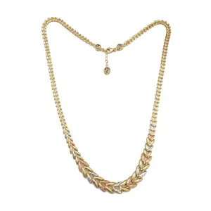 Tricolor Leaf Fancy Necklace (14K)