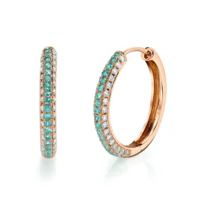 True Fantasy - 18K Rose Gold Natural Paraiba Tourmaline Earring