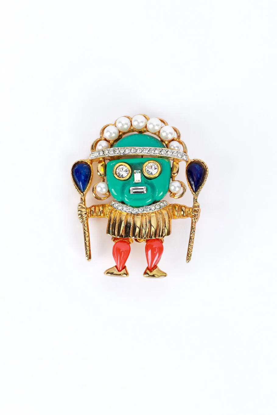 Turquoise Medicine Man Brooch
