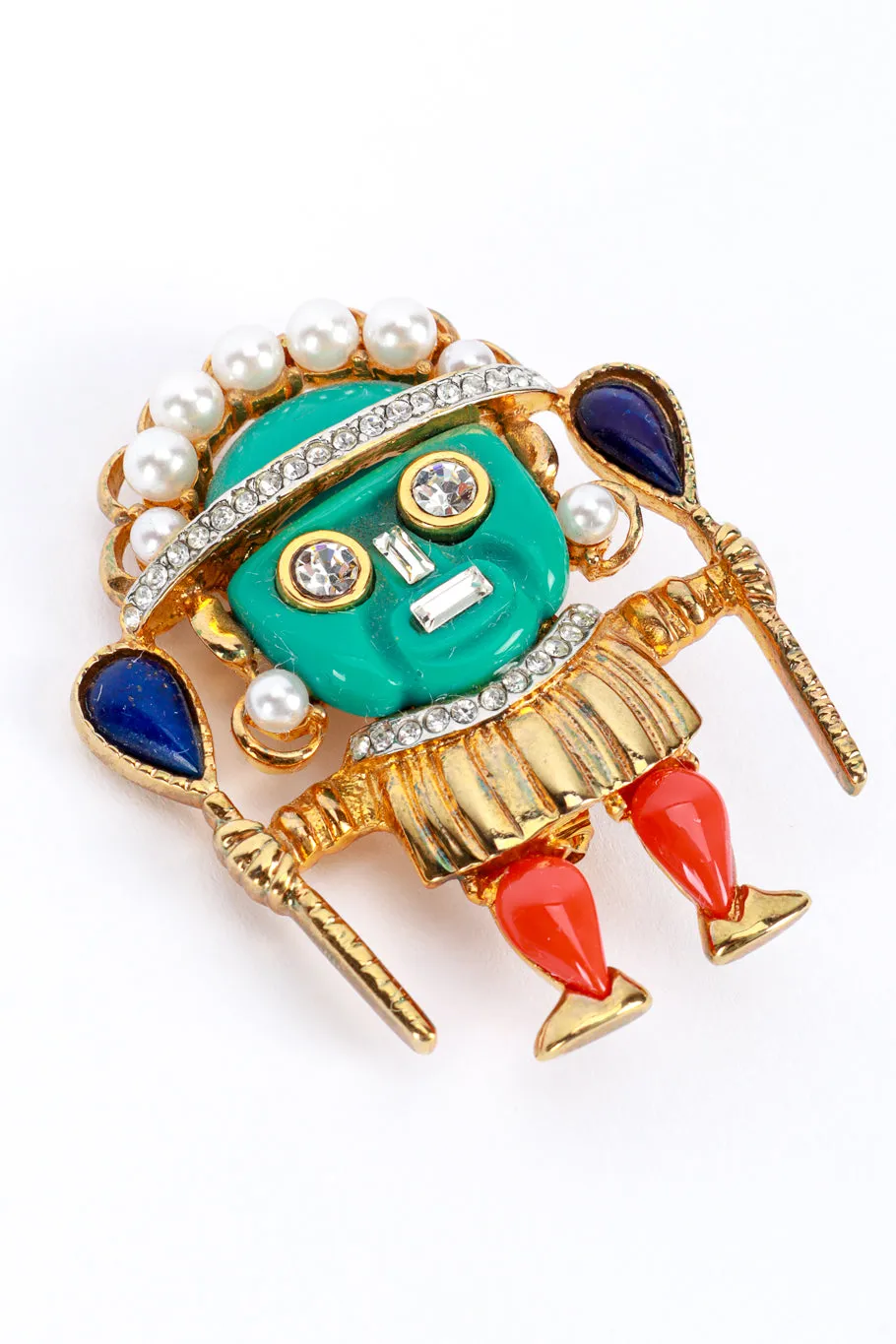 Turquoise Medicine Man Brooch
