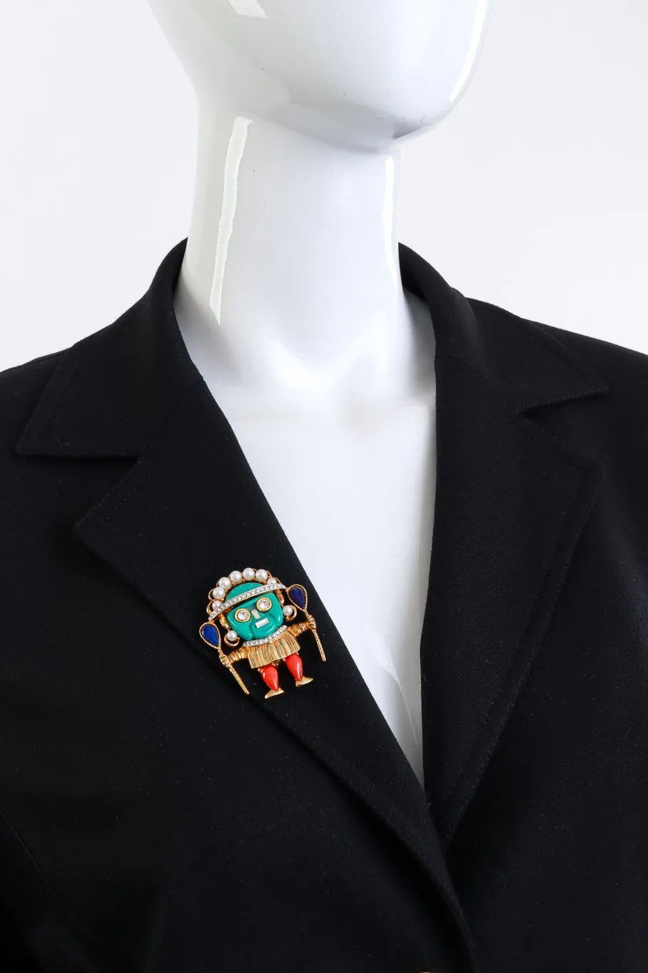 Turquoise Medicine Man Brooch