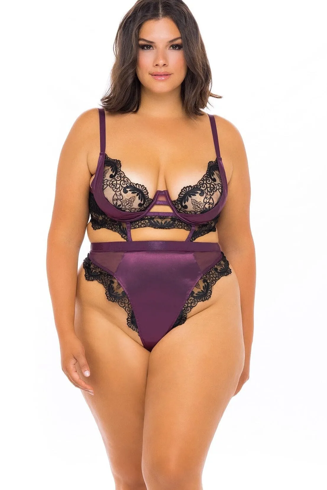 Underwire Teddy With Thong Back