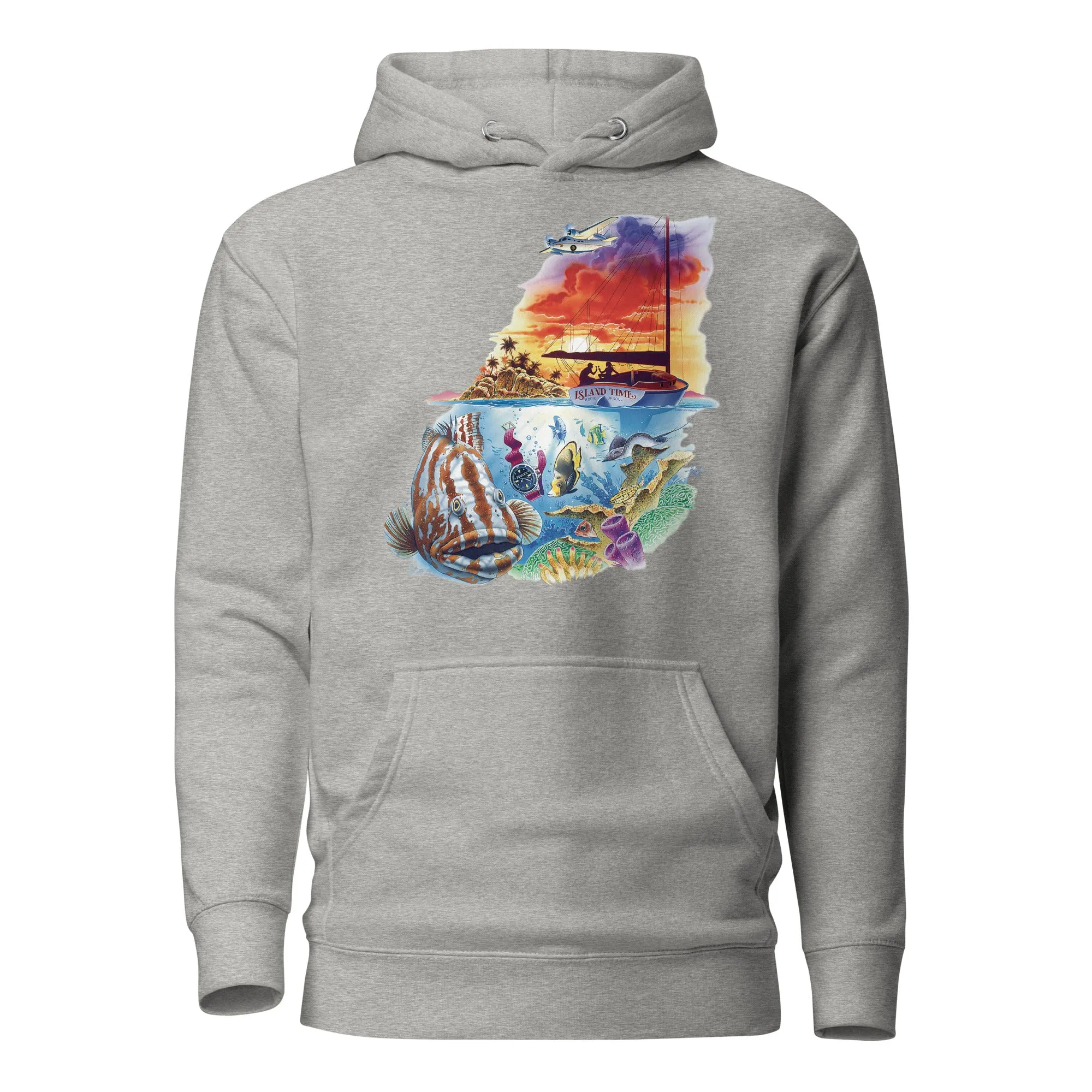 Unisex Premium Island Time Scuba Diving Hoodie Underwater