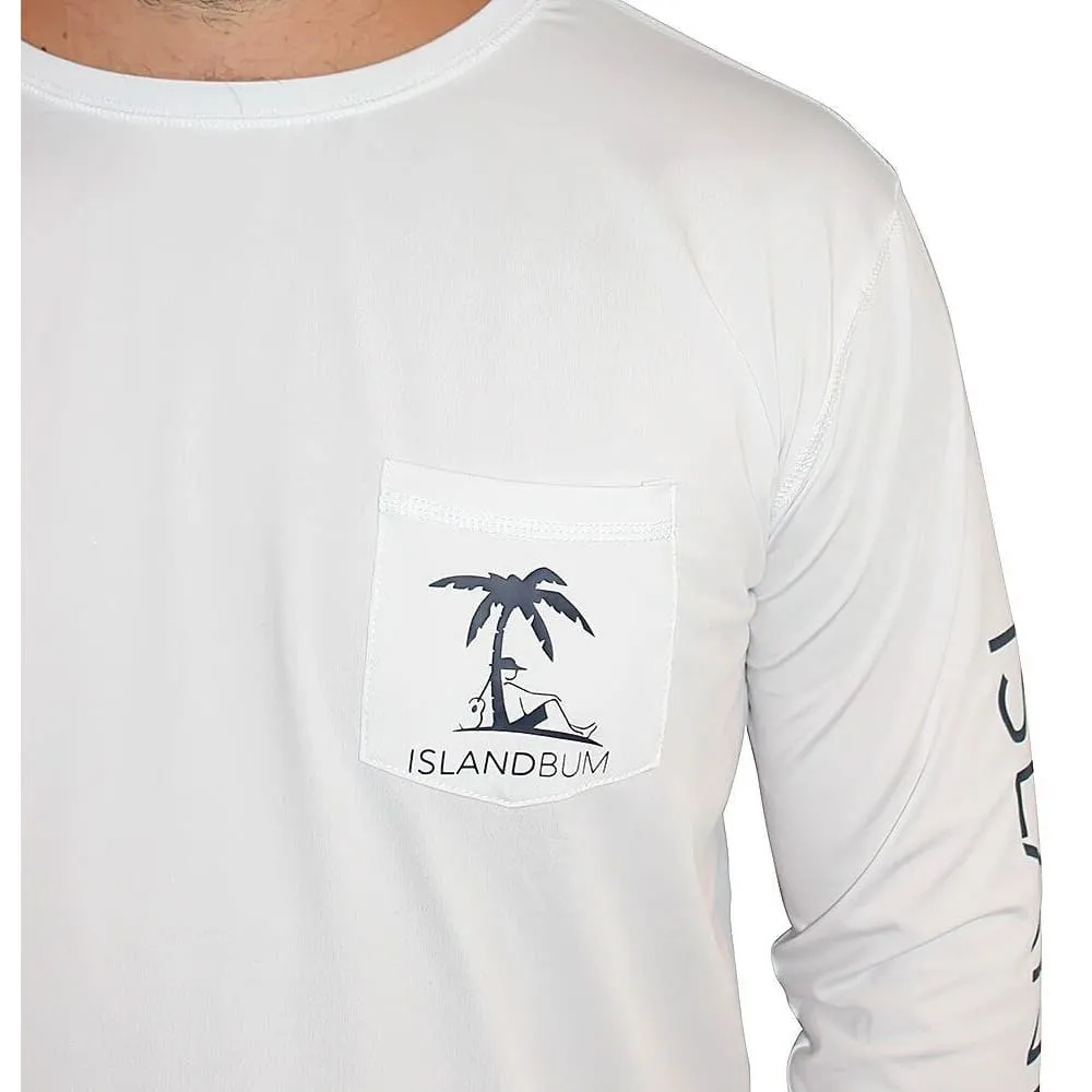 UPF 50 Performance Pocket L/S Shirt - White