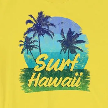 Vintage-Look Surf Hawaii Beach Summer Vacation Short-Sleeve Unisex T-Shirt