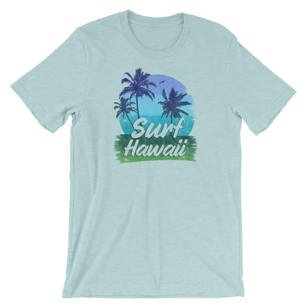 Vintage-Look Surf Hawaii Beach Summer Vacation Short-Sleeve Unisex T-Shirt