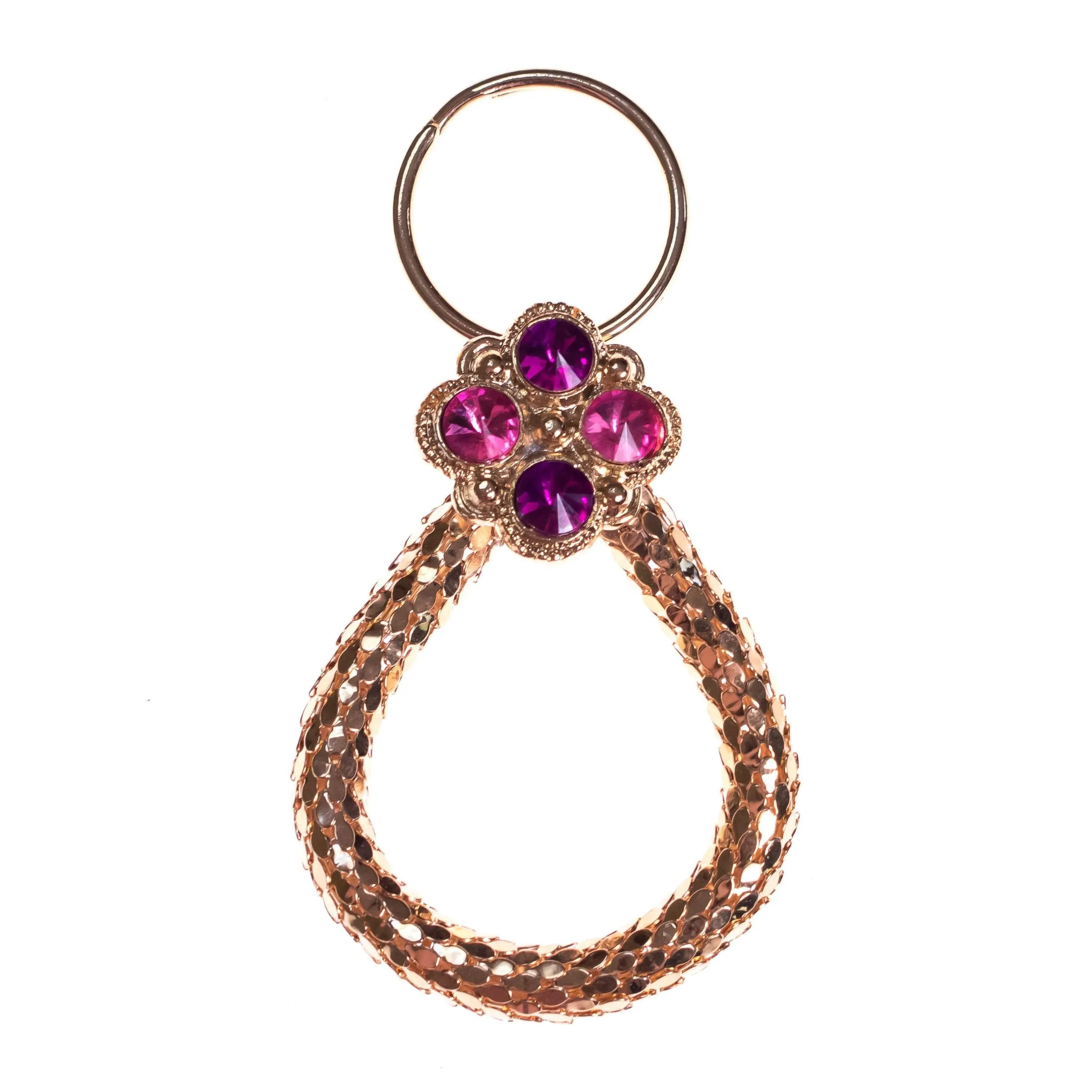 Vintage Whiting and Davis Bejeweled Keychain