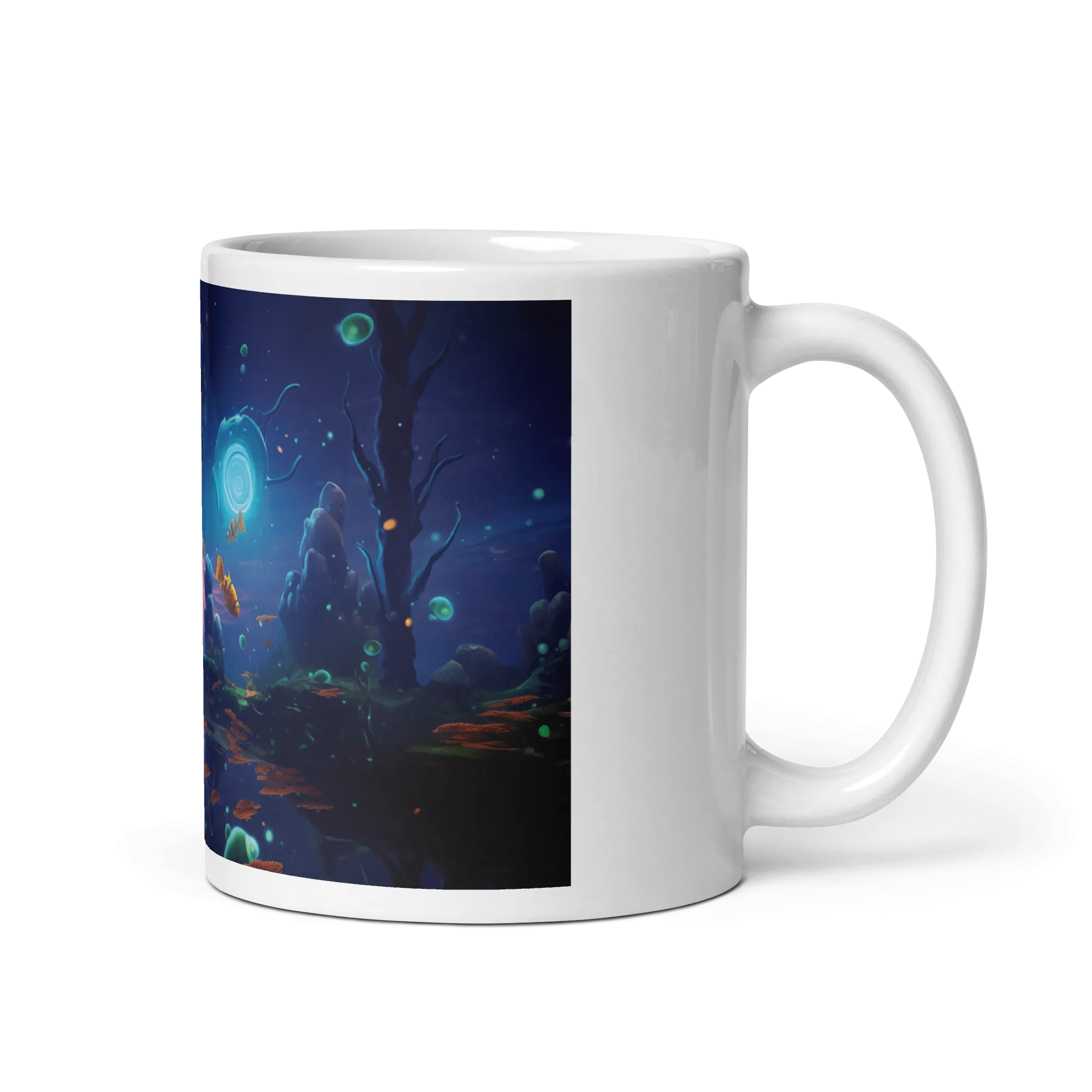 Void Space Aquarium White Glossy Mug