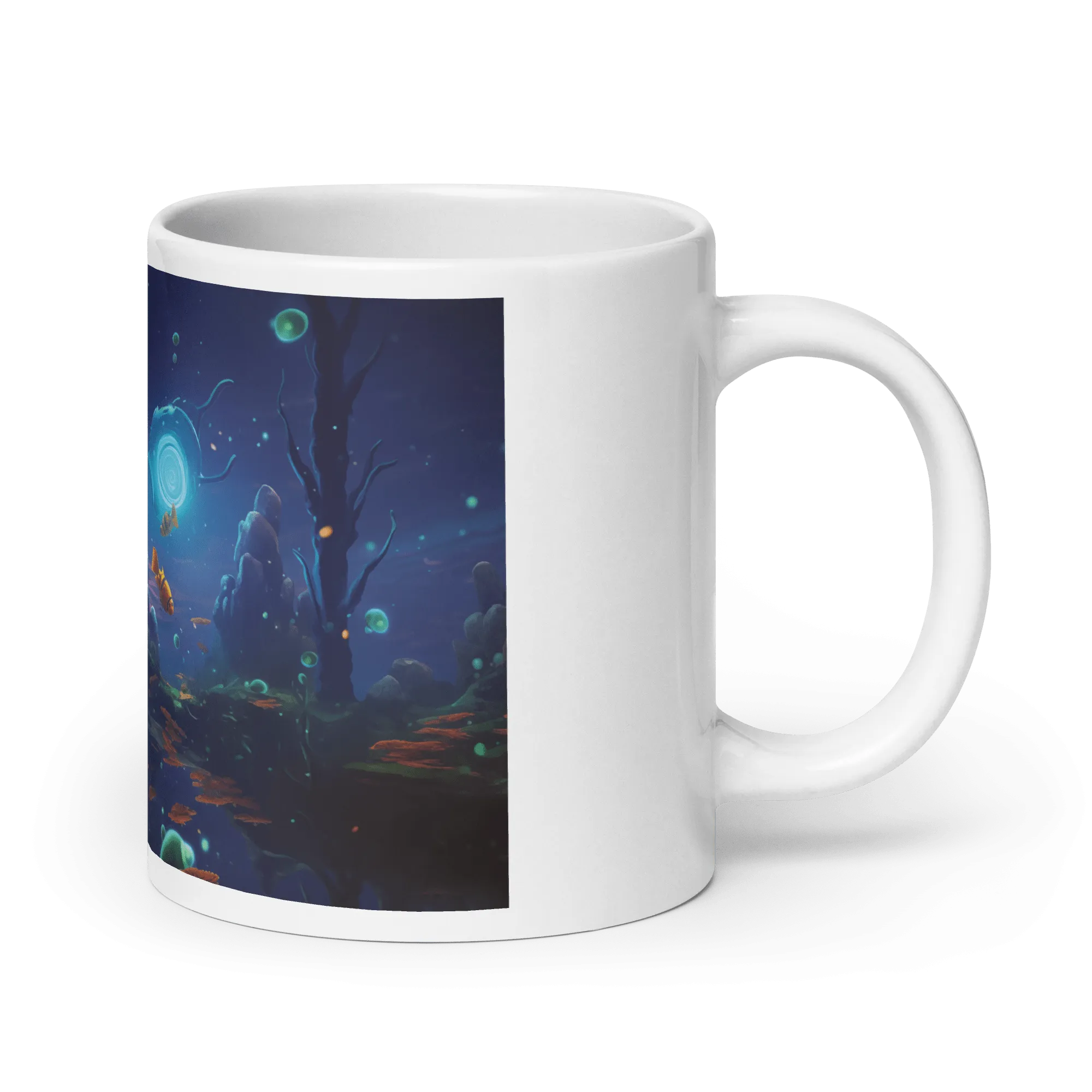 Void Space Aquarium White Glossy Mug