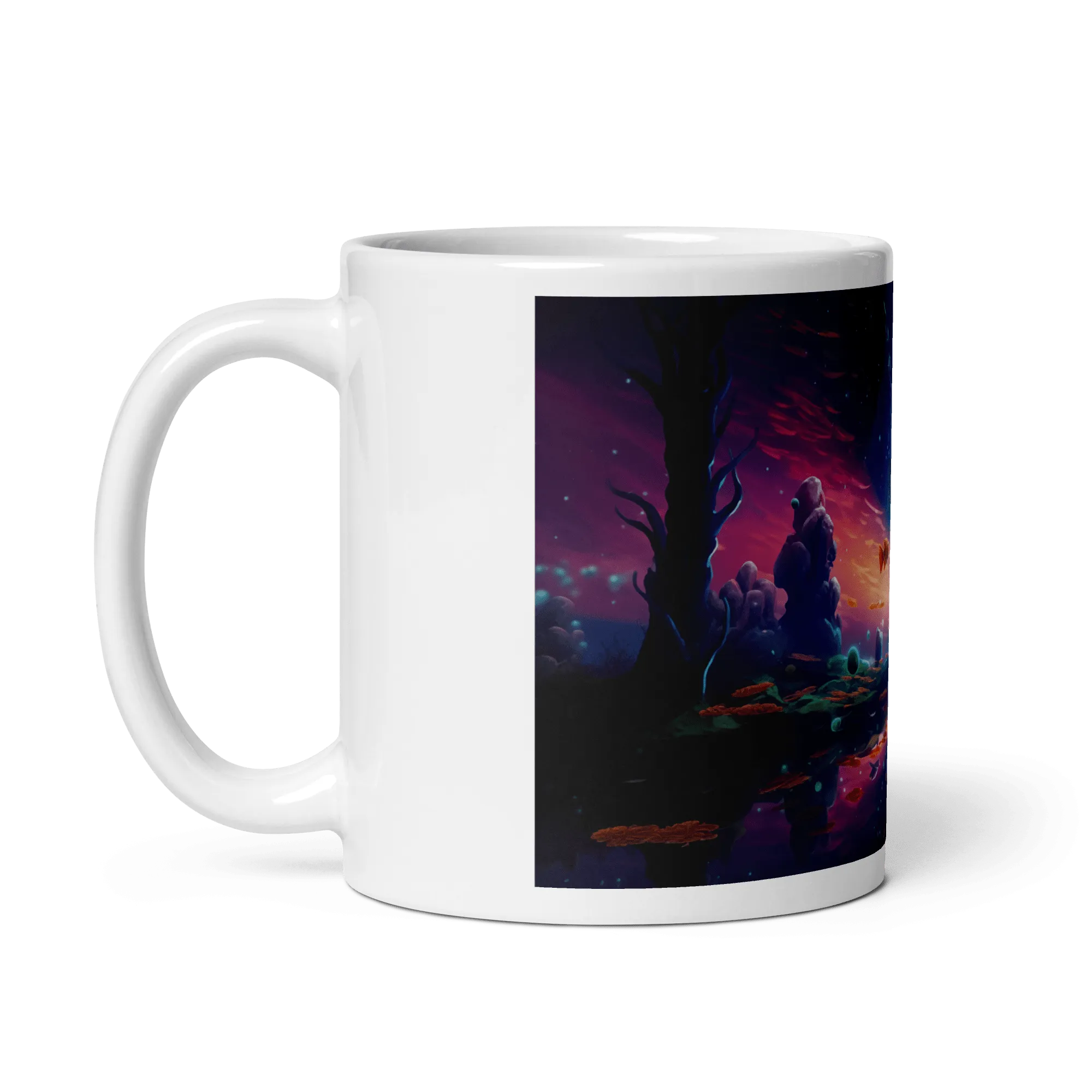 Void Space Aquarium White Glossy Mug
