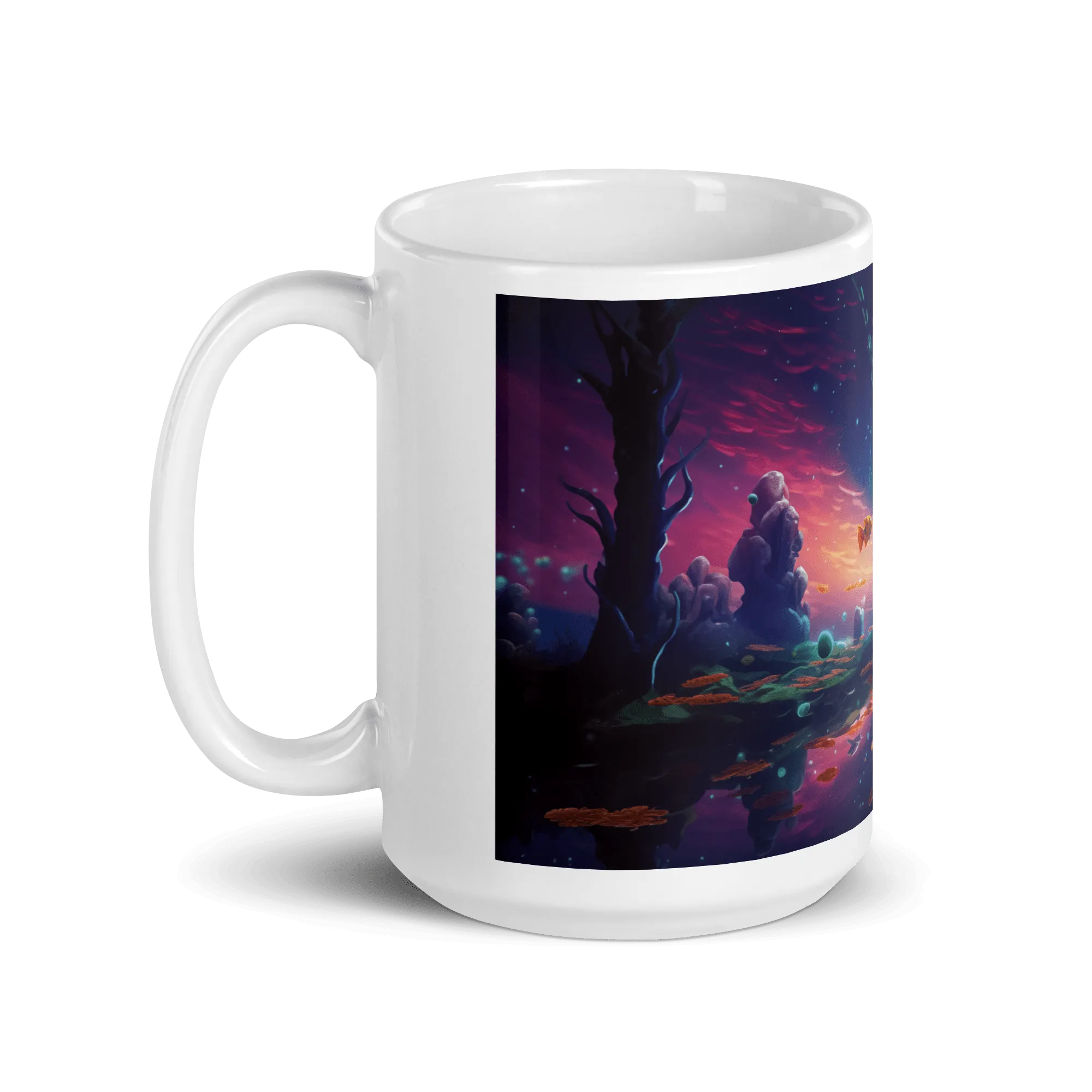 Void Space Aquarium White Glossy Mug
