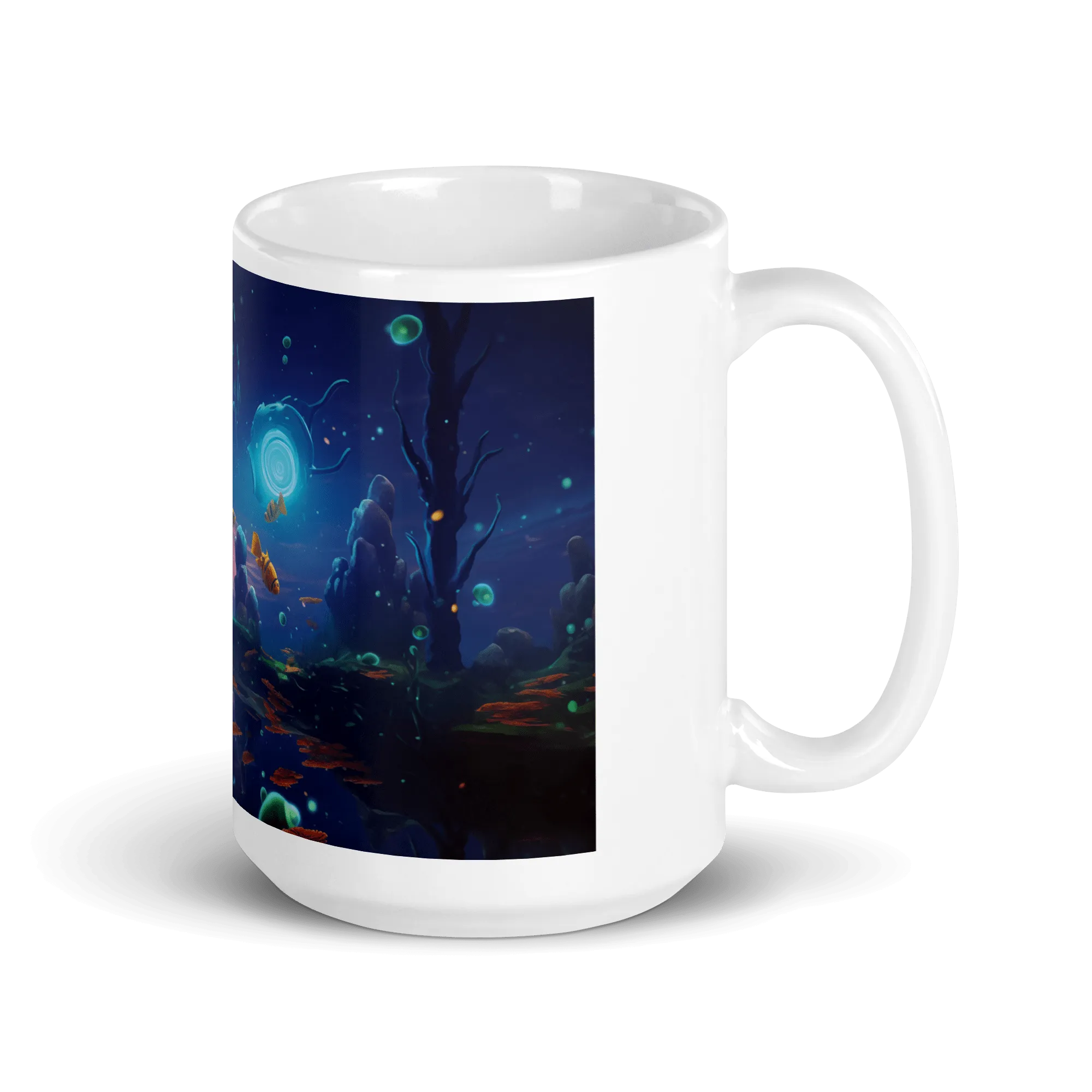 Void Space Aquarium White Glossy Mug