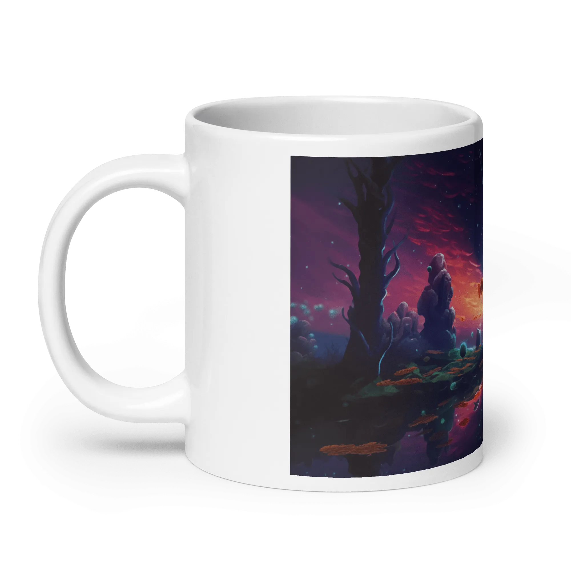 Void Space Aquarium White Glossy Mug