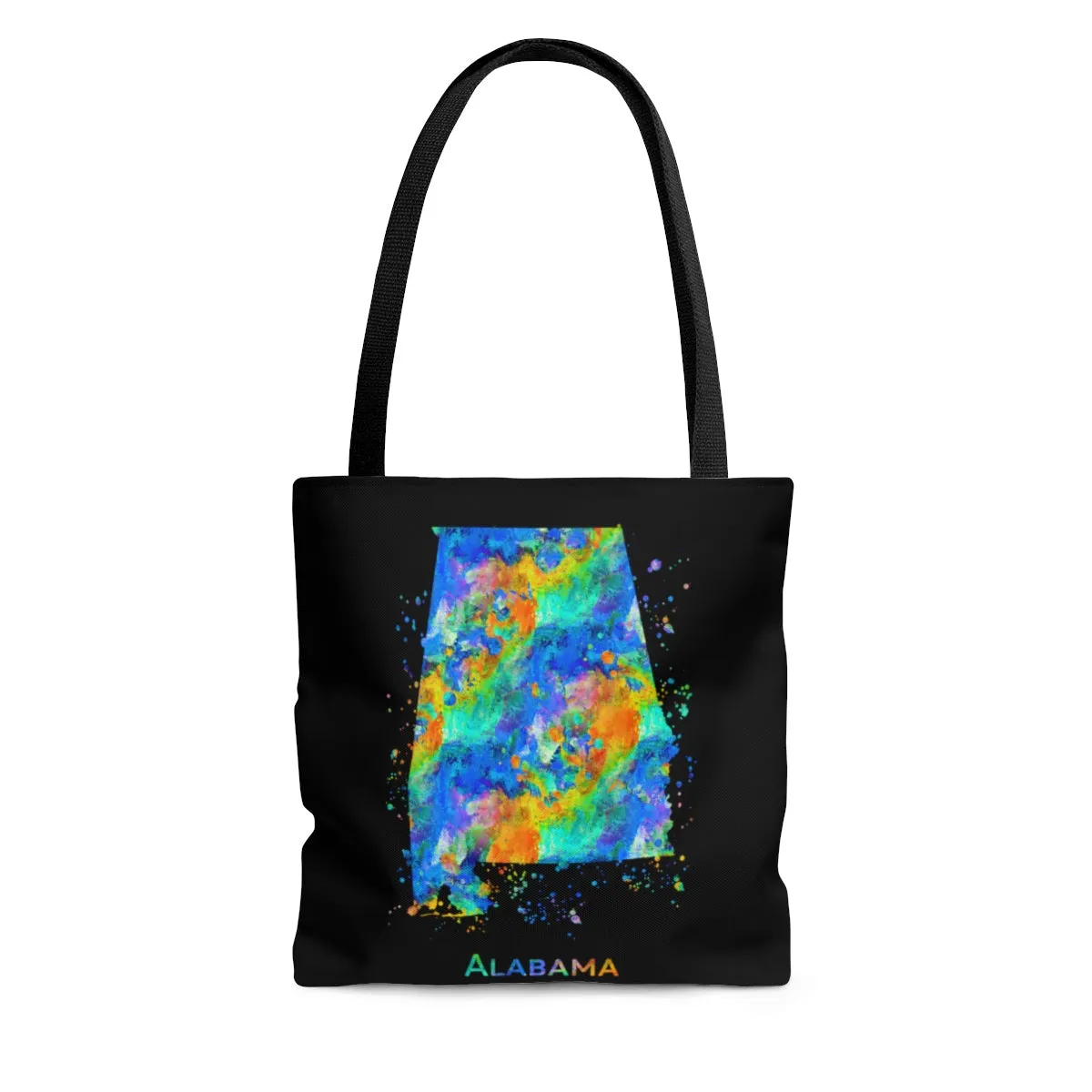 Watercolor Alabama  Map Tote Bag