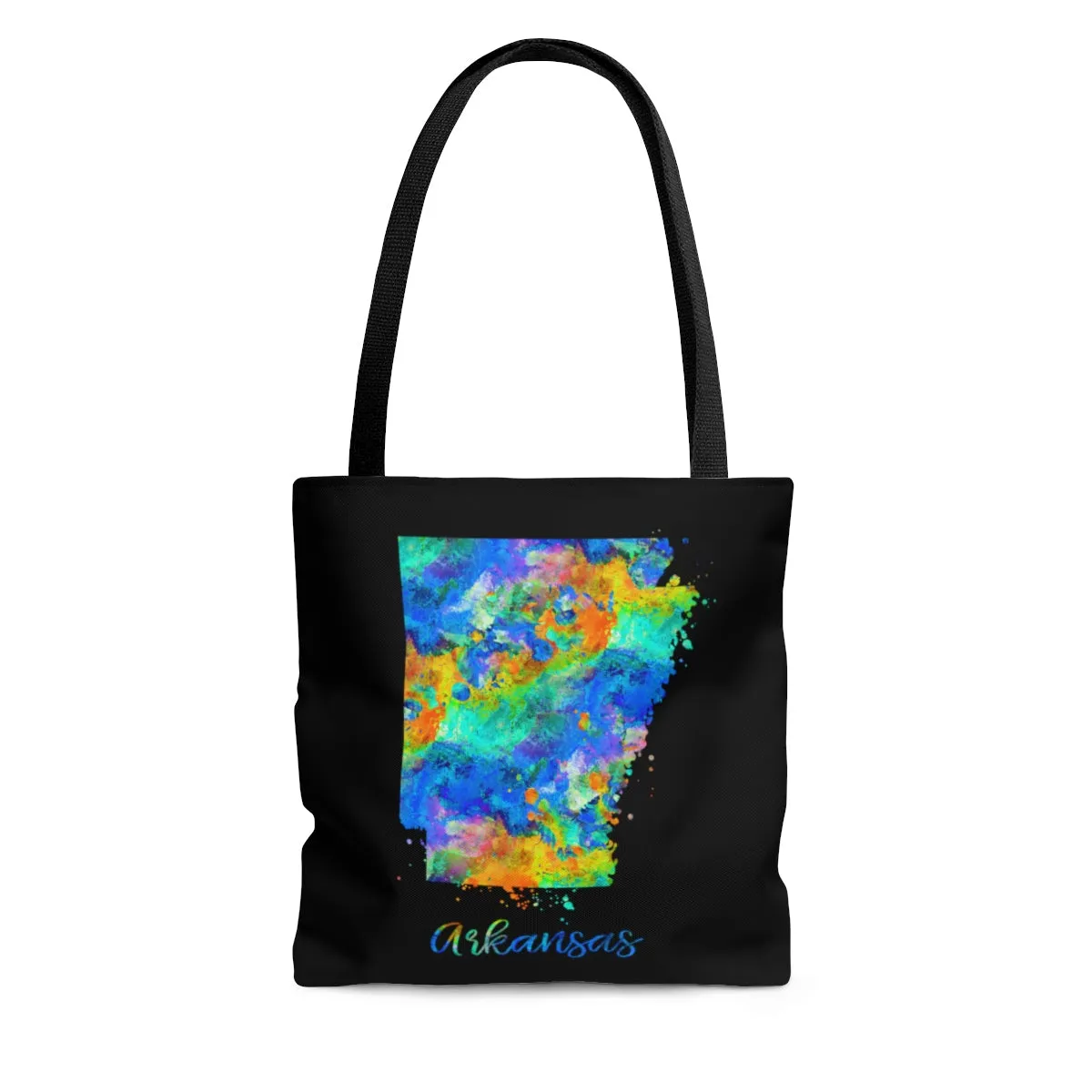 Watercolor Arkansas Map Tote Bag