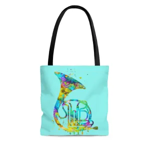 Watercolor French Horn Tote Bag