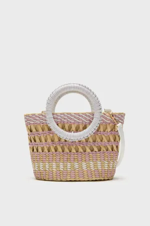 White and Multi Rio Mini Tote