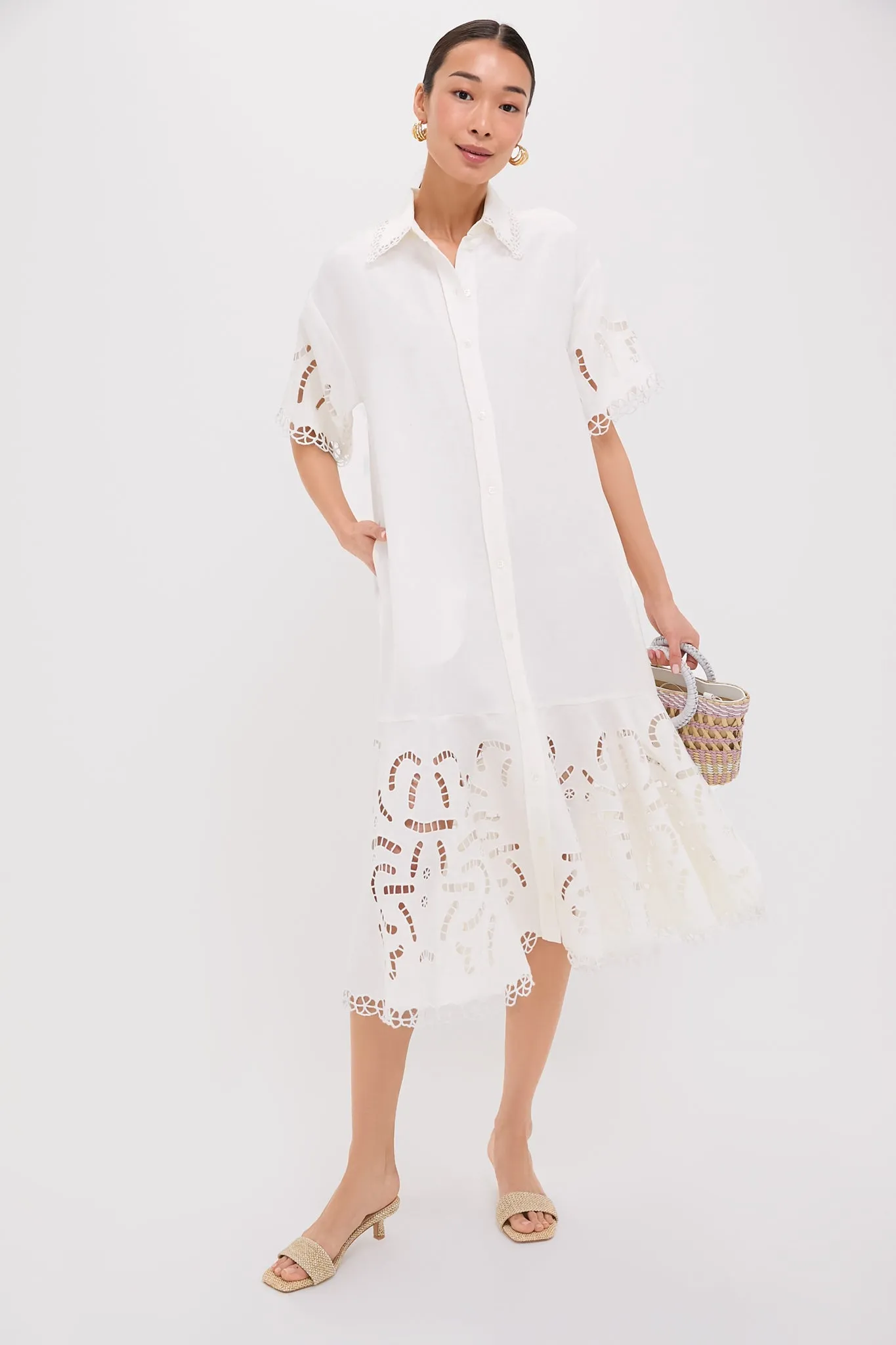 White and Multi Rio Mini Tote