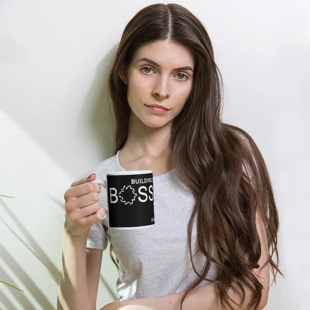 White glossy mug 'Boss lady O'