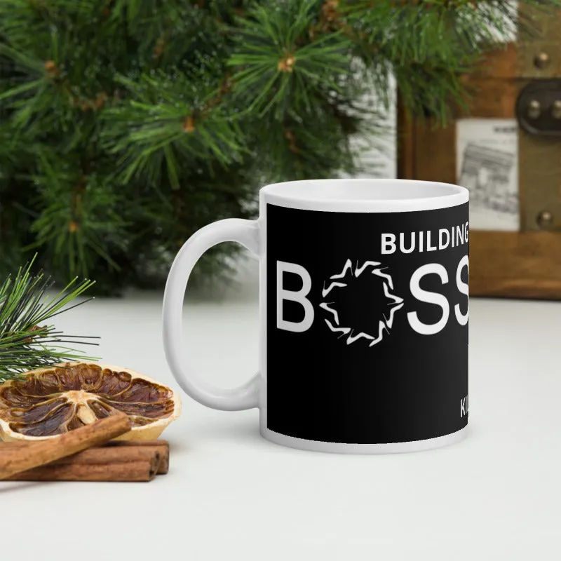 White glossy mug 'Boss lady O'
