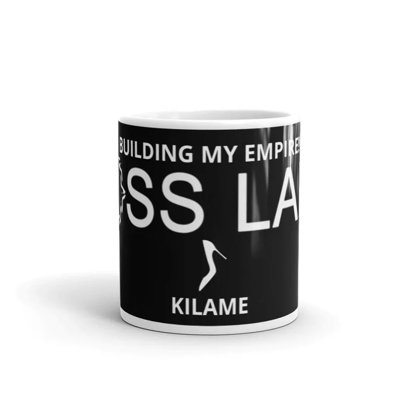 White glossy mug 'Boss lady O'