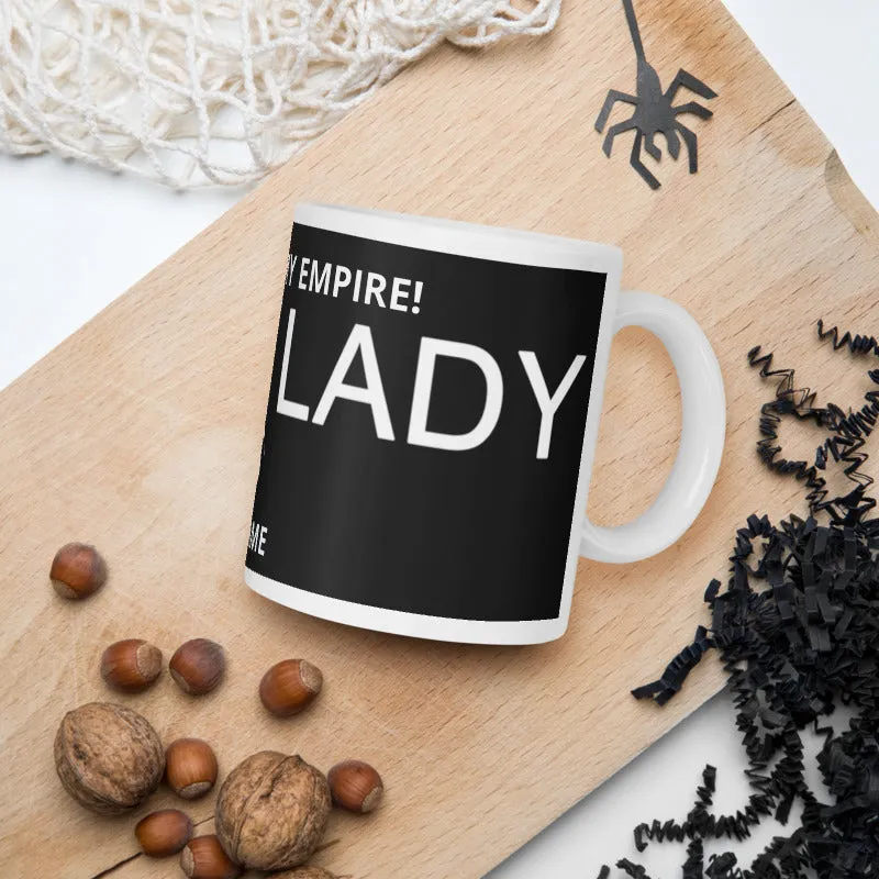 White glossy mug 'Boss lady O'