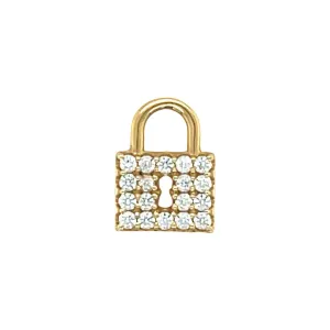 White Sapphire Lock Charm