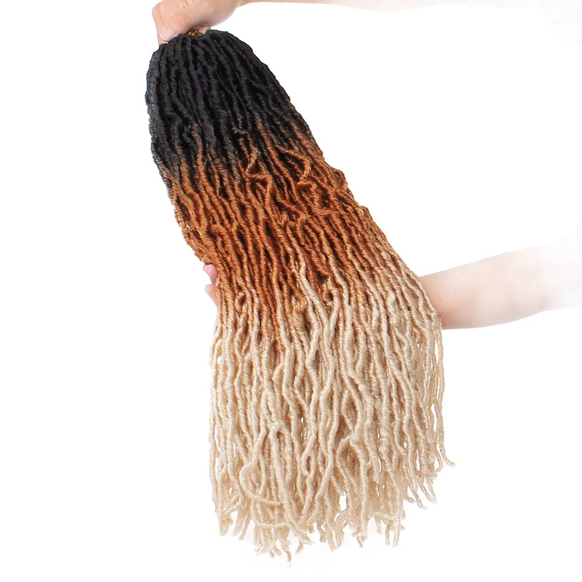 Xtrend Nu Soft Locs Crochet Braids Hair 18''24''36'' Faux Locs Curly Hair 21 Strands Synthetic Extened Crochet Hair