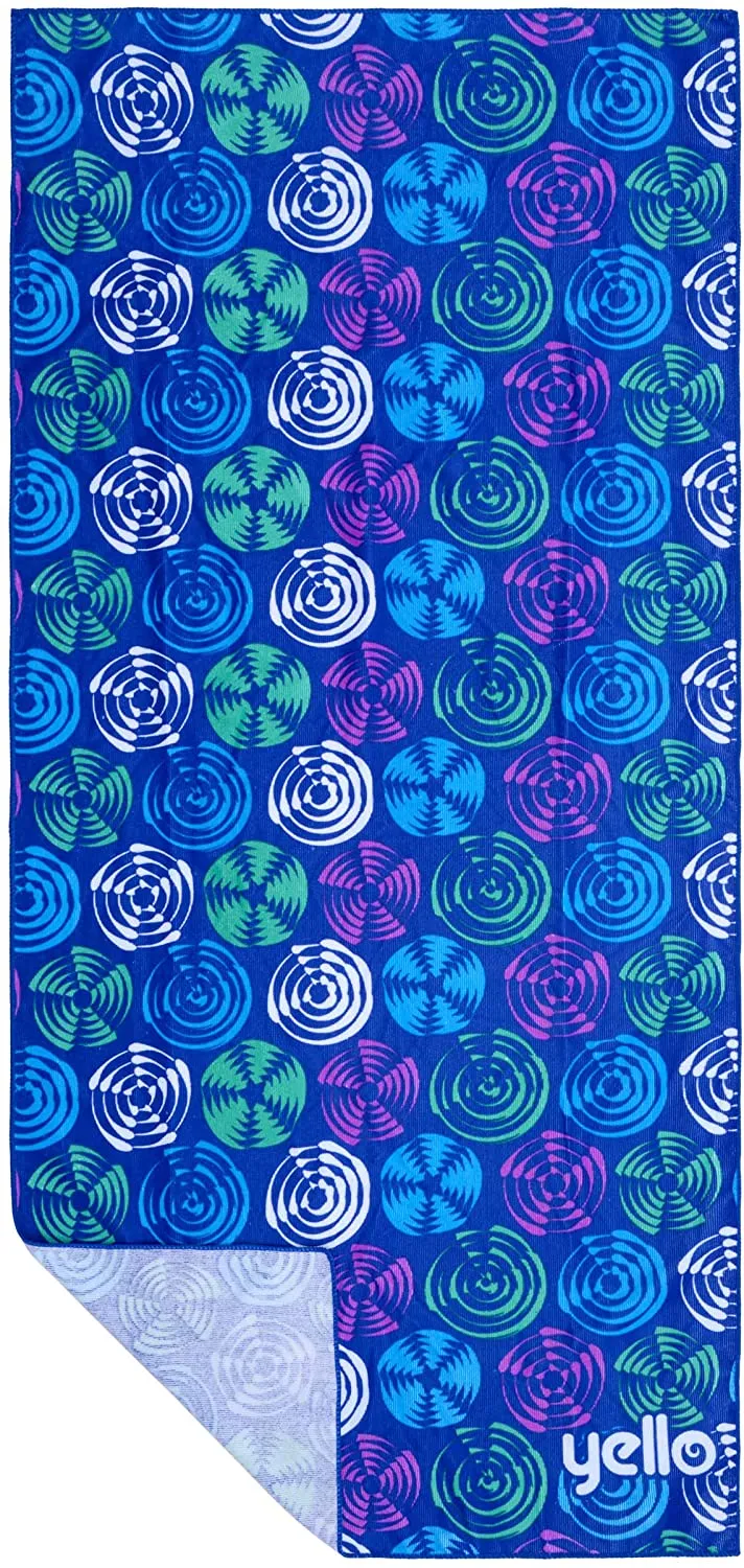 Yello Blue Swirl Beach Towel