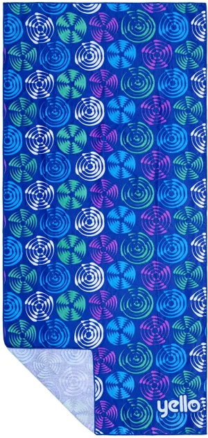 Yello Blue Swirl Beach Towel