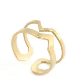 ZAG Wave Gold Ring